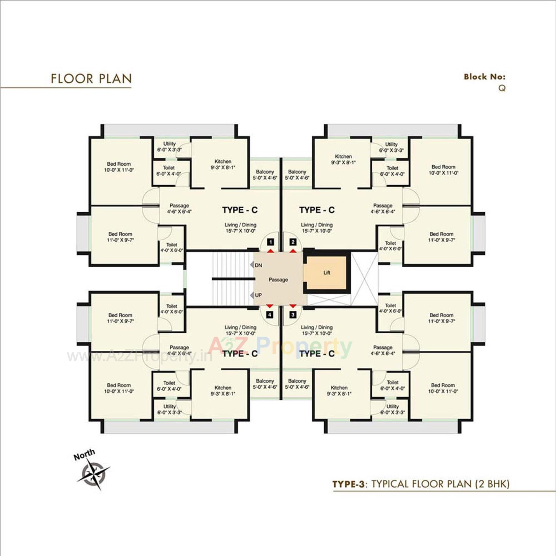 Layout of real estate project Pratham   (tower   K To U) located at Tragad, Ahmedabad, Gujarat