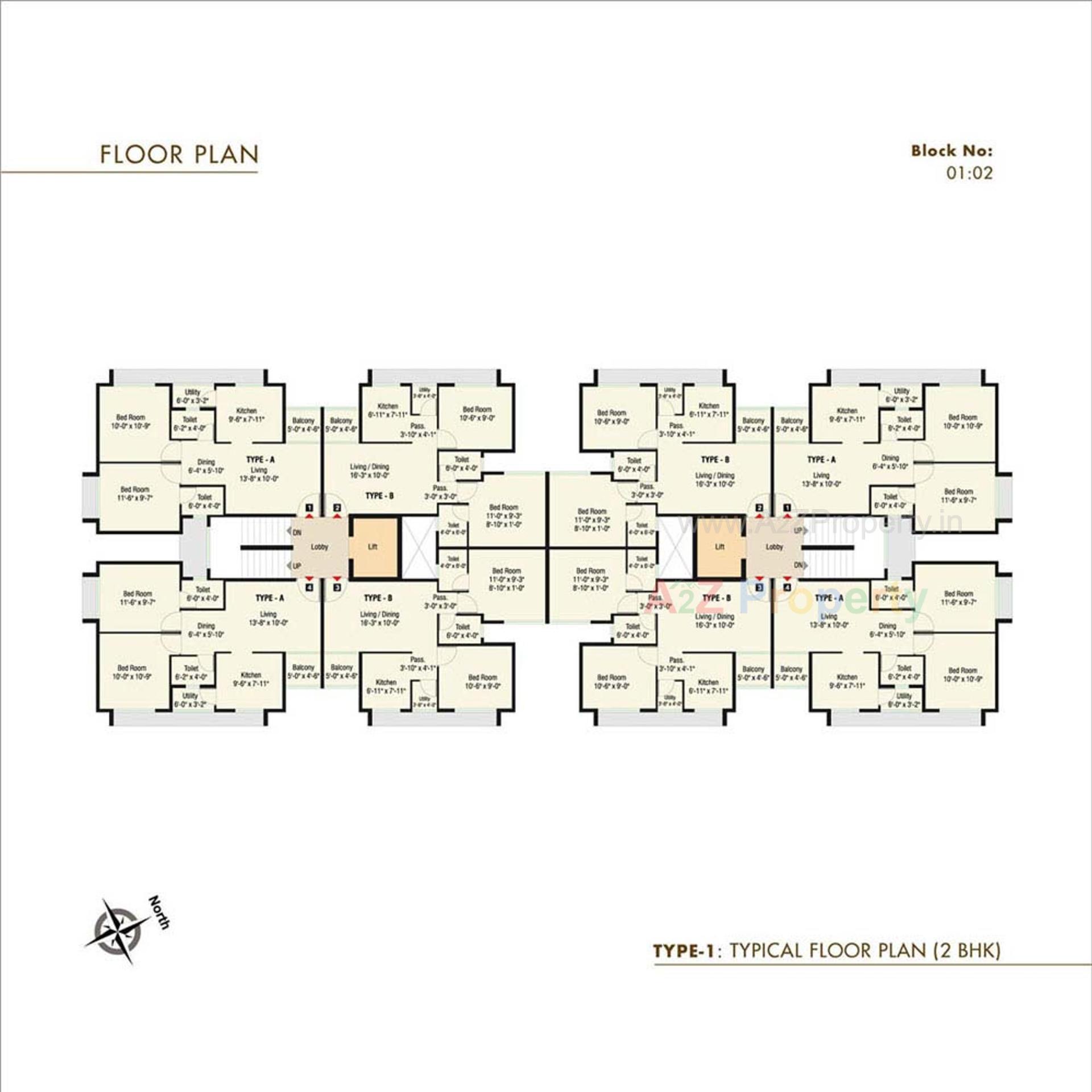 Layout of real estate project Pratham   (tower   K To U) located at Tragad, Ahmedabad, Gujarat