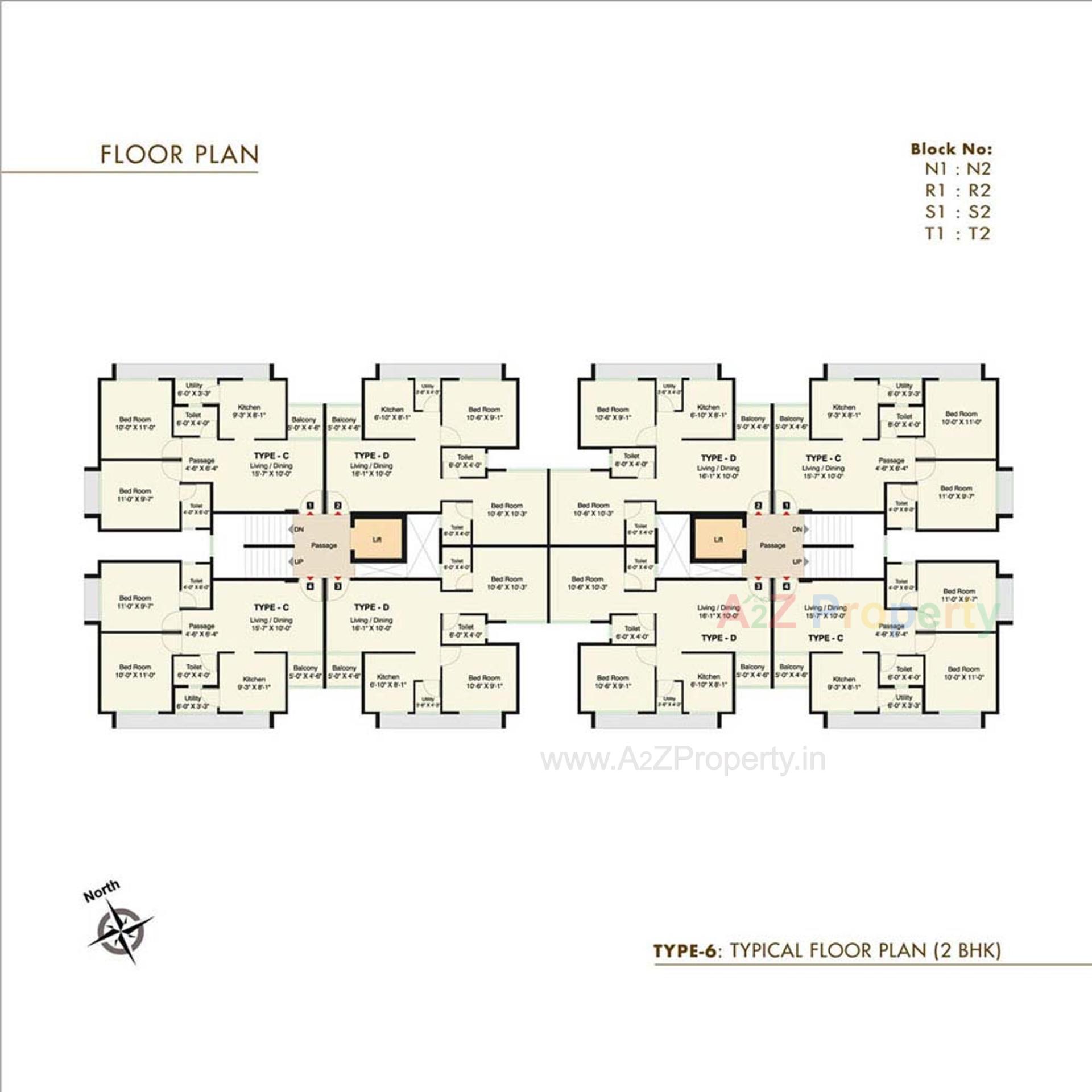 Layout of real estate project Pratham   (tower   K To U) located at Tragad, Ahmedabad, Gujarat
