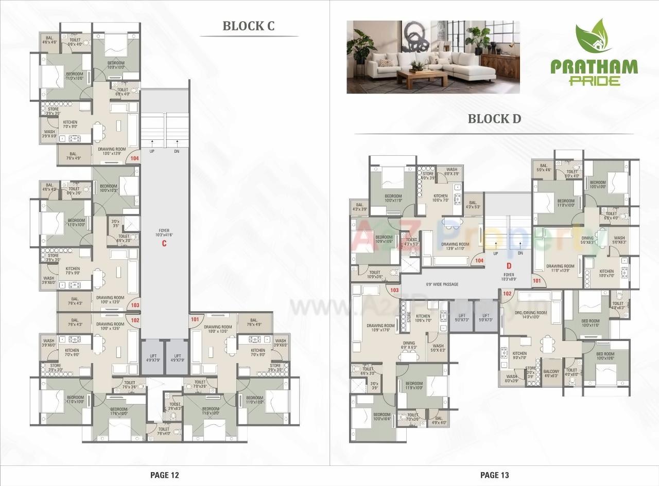 Layout of real estate project Pratham Pride located at Hanspura, Ahmedabad, Gujarat