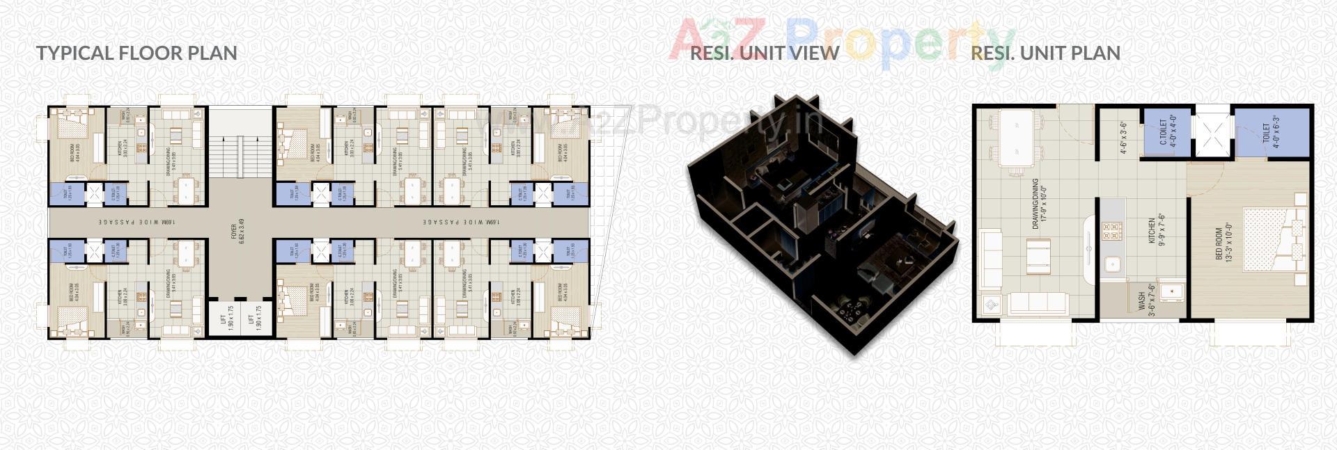 Layout of real estate project Pratham Prime located at Ghuma, Ahmedabad, Gujarat