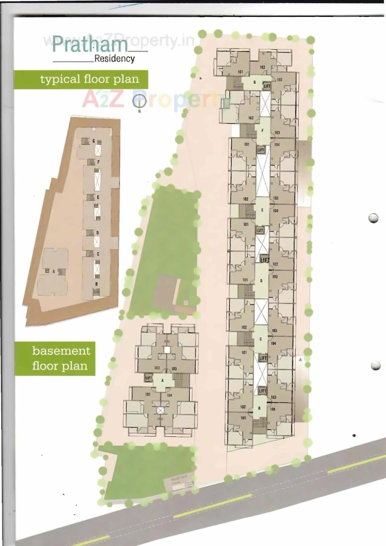 Layout of real estate project Pratham Residency located at Vejalpur, Ahmedabad, Gujarat