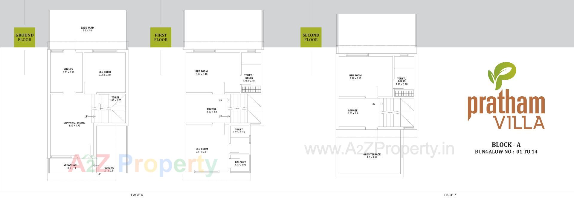 Layout of real estate project Pratham Villa located at Ahmedabad, Ahmedabad, Gujarat