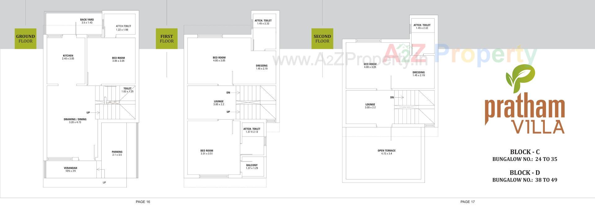 Layout of real estate project Pratham Villa located at Ahmedabad, Ahmedabad, Gujarat