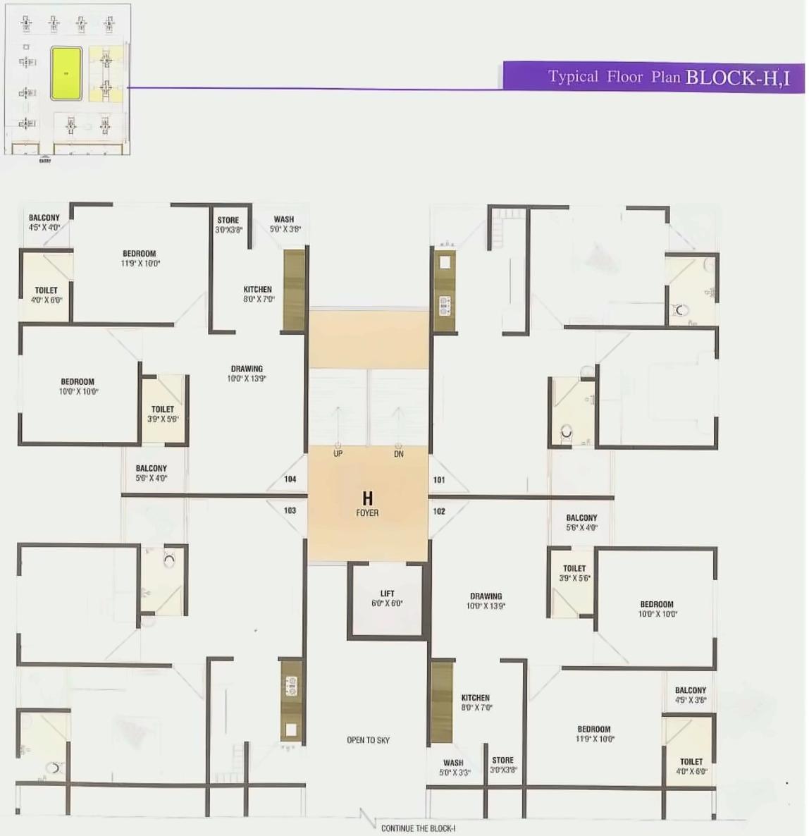 Layout of real estate project Prathna Elegance located at Gota, Ahmedabad, Gujarat