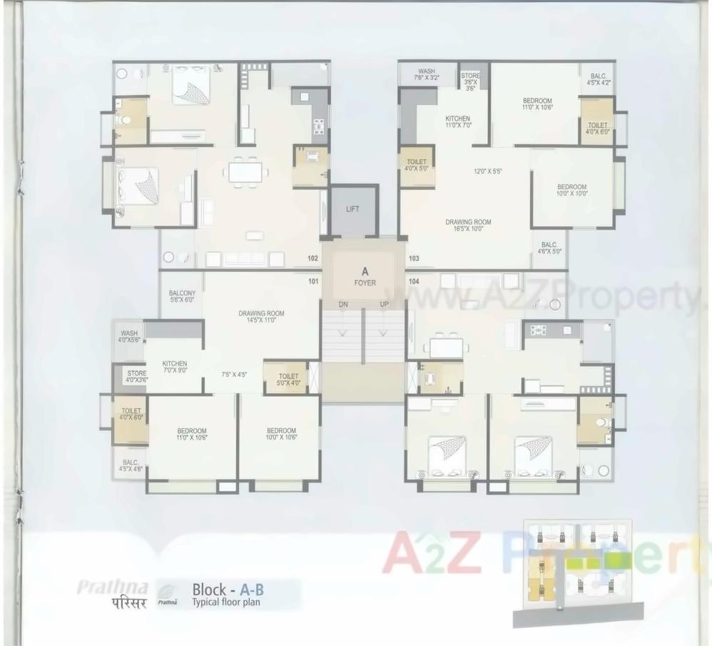 Layout of real estate project Prathna Parisar located at Naroda, Ahmedabad, Gujarat