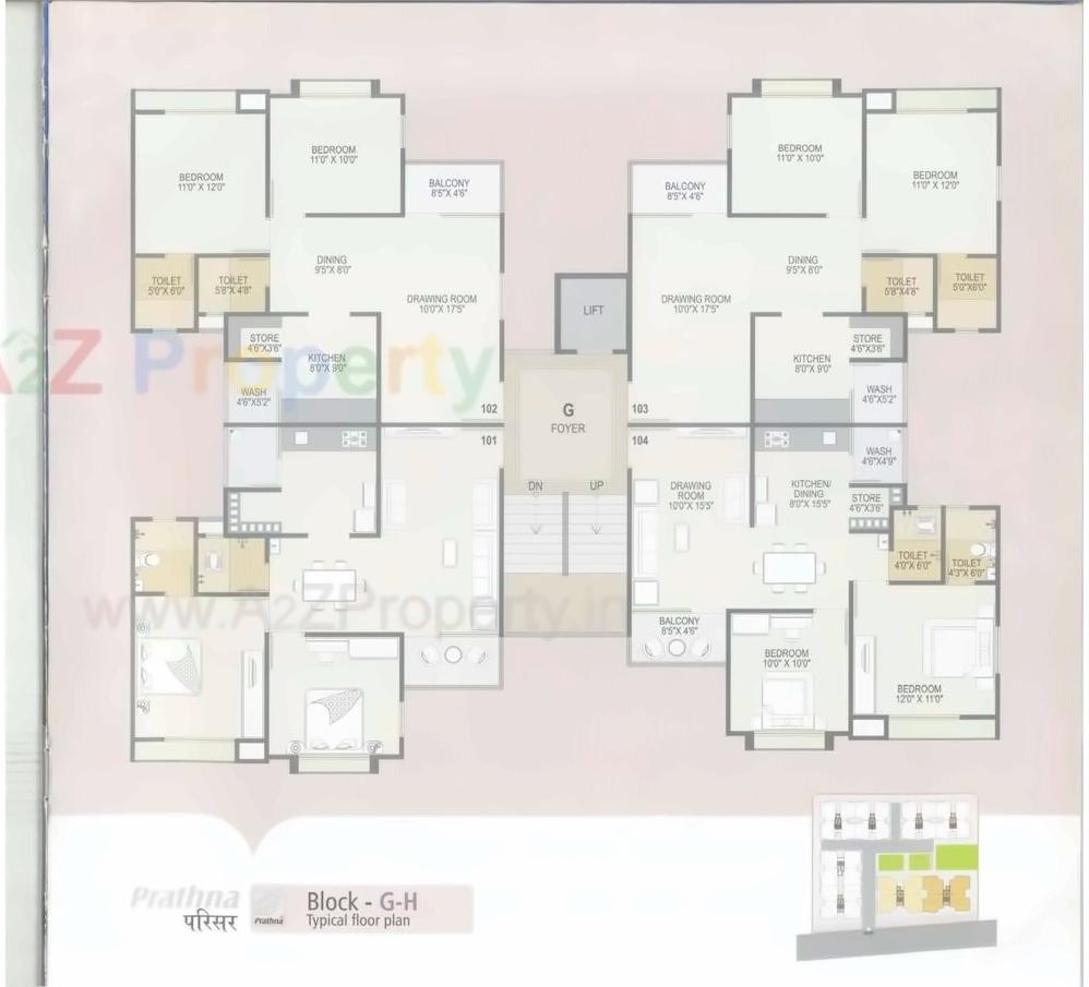 Layout of real estate project Prathna Parisar located at Naroda, Ahmedabad, Gujarat