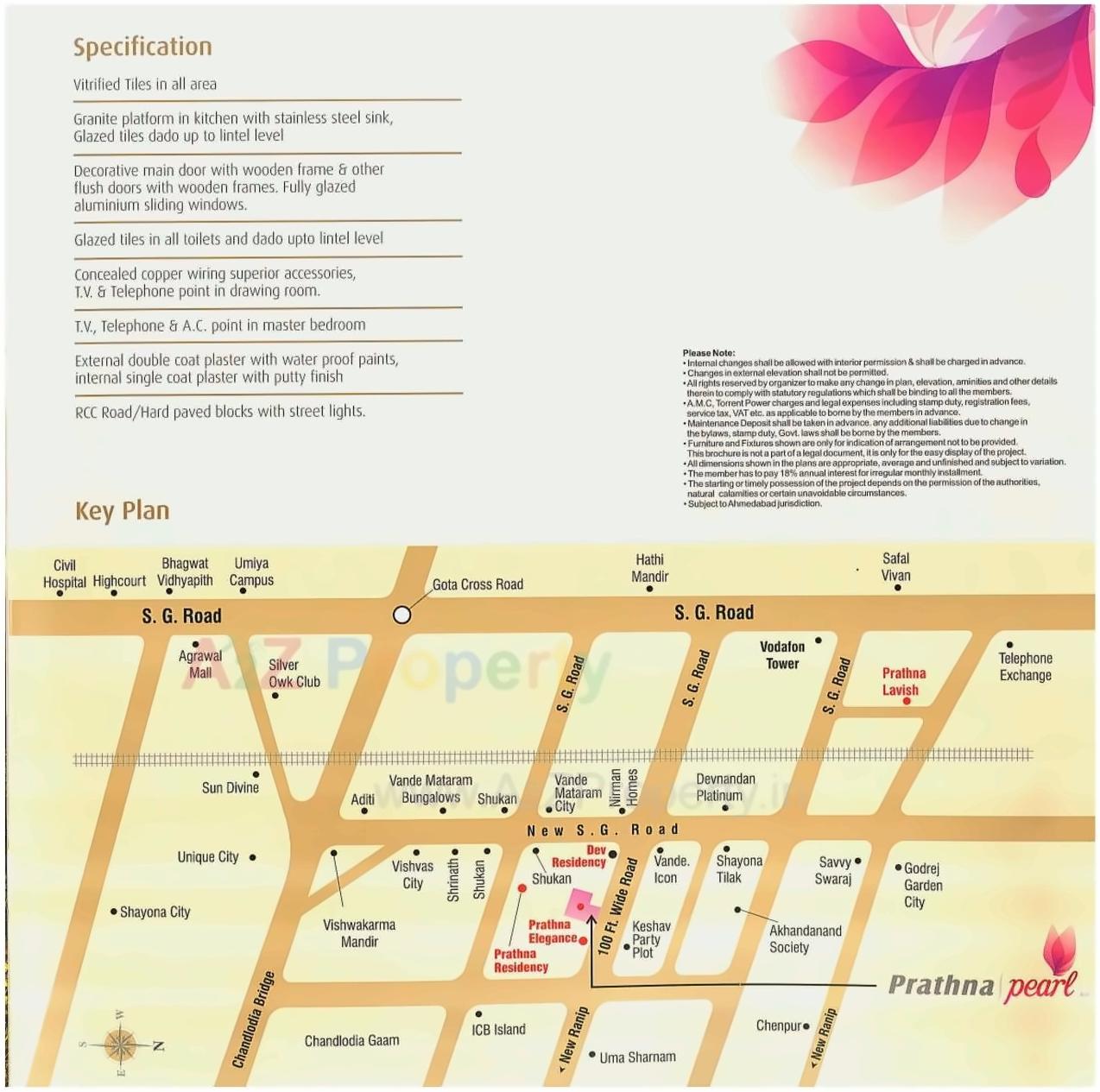  of real estate project Prathna Pearl located at Gota, Ahmedabad, Gujarat