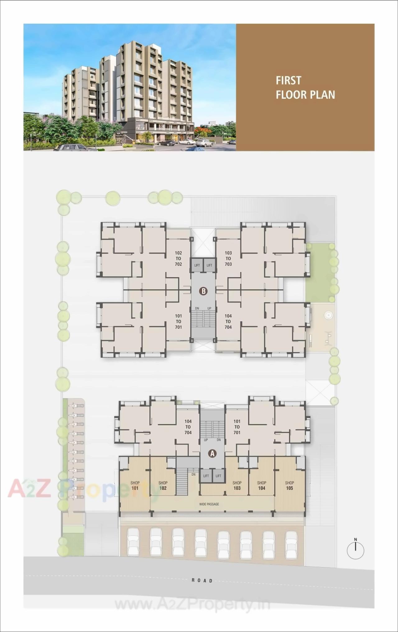 Layout of real estate project Prathna Residency located at Chenpur, Ahmedabad, Gujarat
