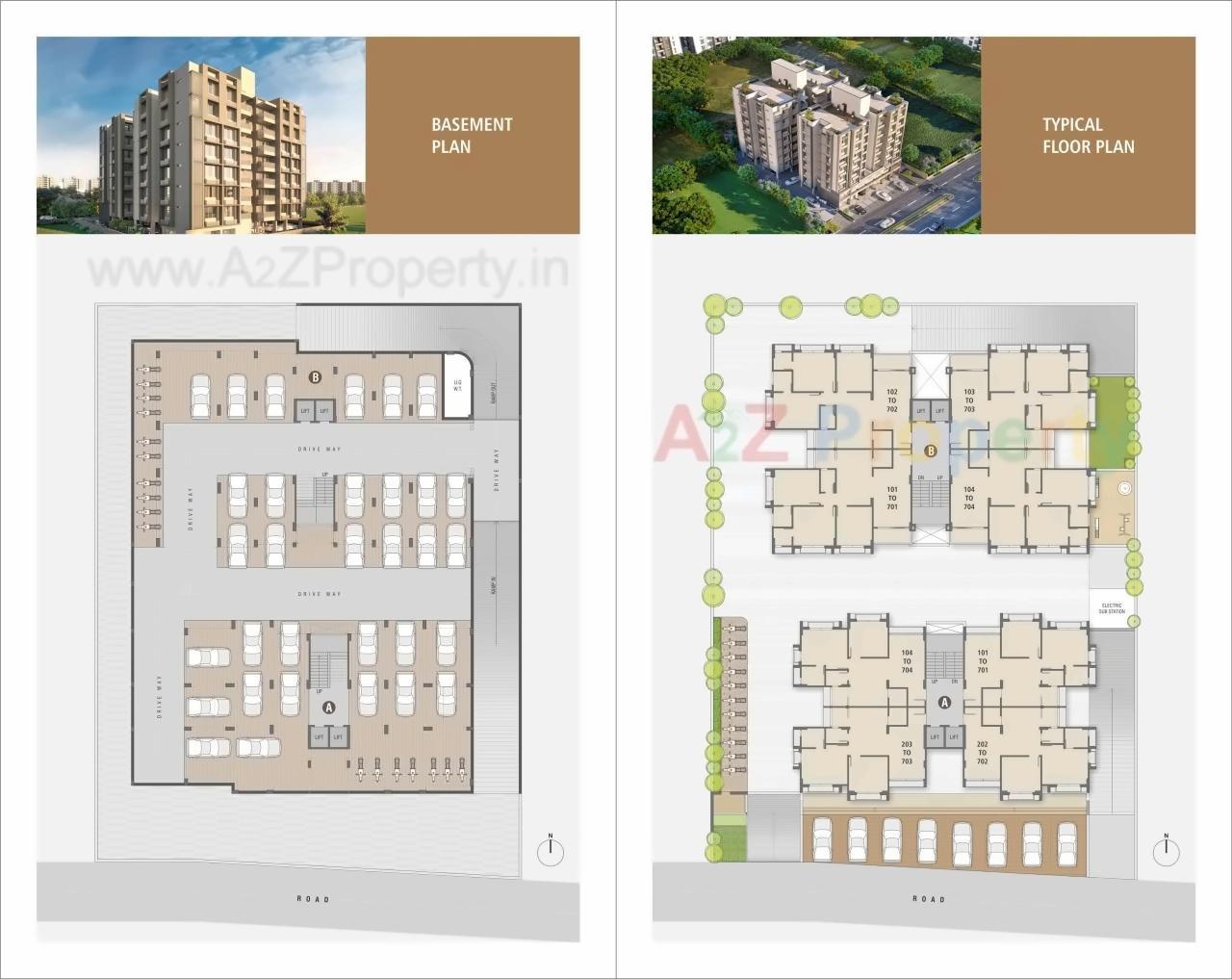 Layout of real estate project Prathna Residency located at Chenpur, Ahmedabad, Gujarat