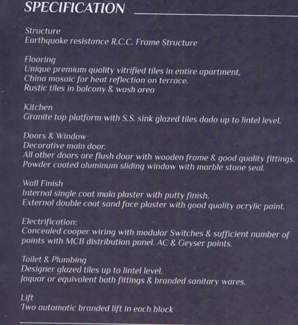 Project Specifications