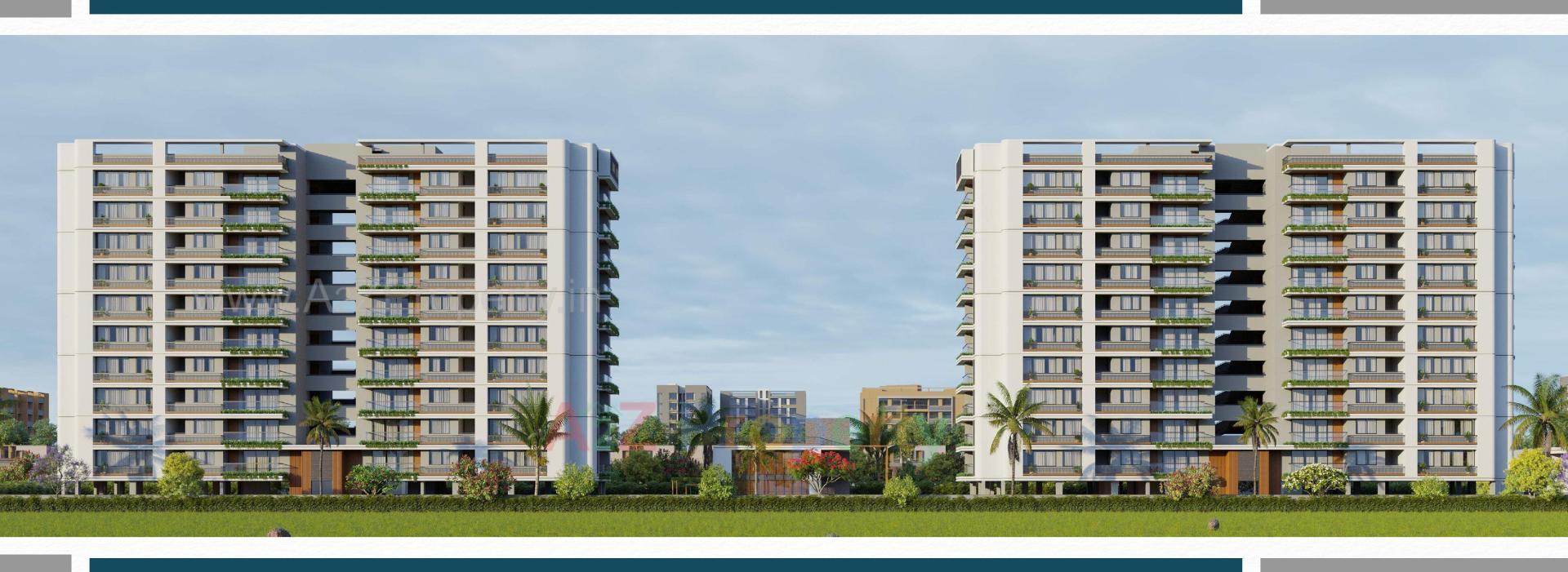 3D Elevation of real estate project Pratishtha Elite located at Nikol, Ahmedabad, Gujarat