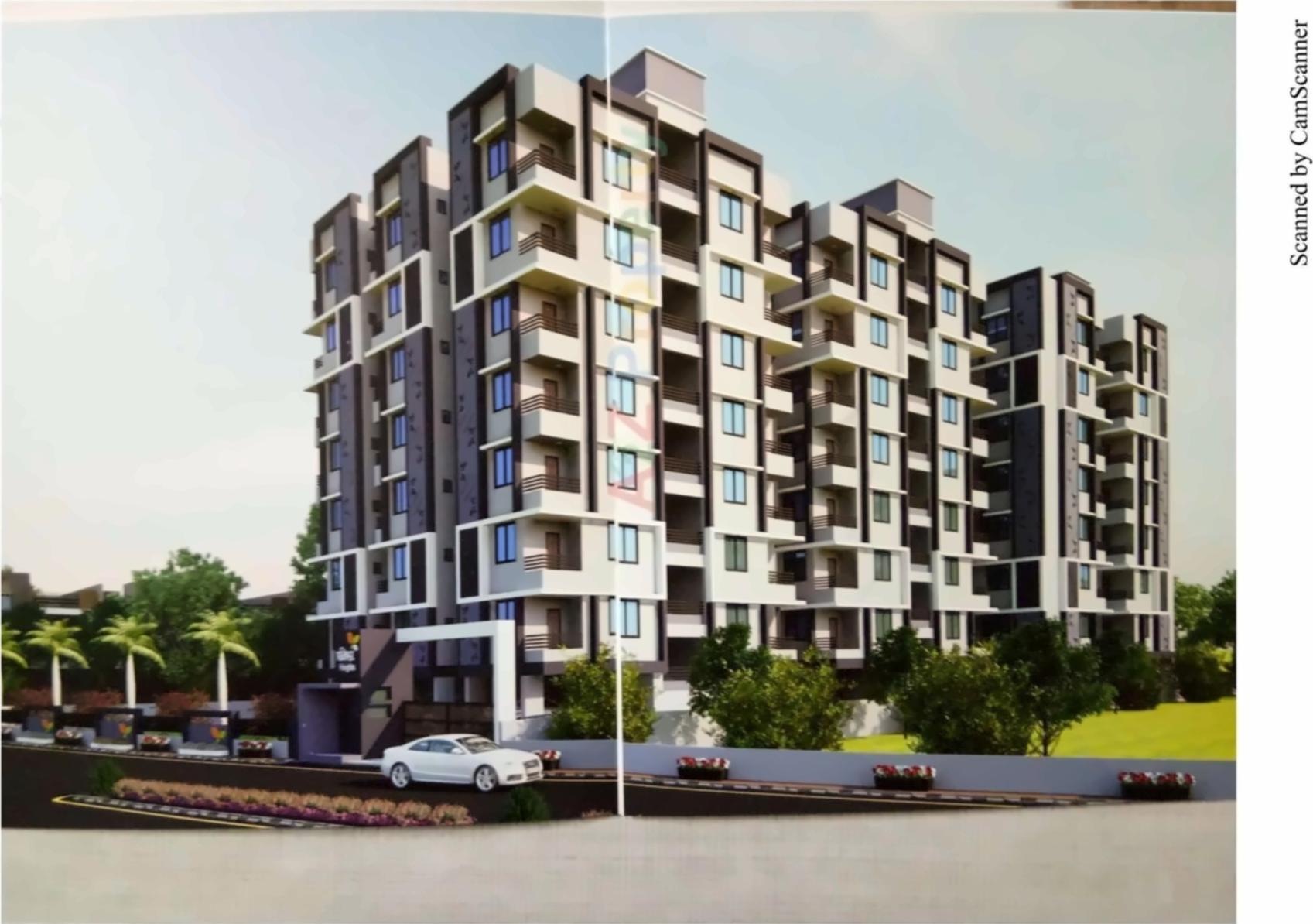 3D Elevation of real estate project Pratishtha Heights located at Hanspura, Ahmedabad, Gujarat