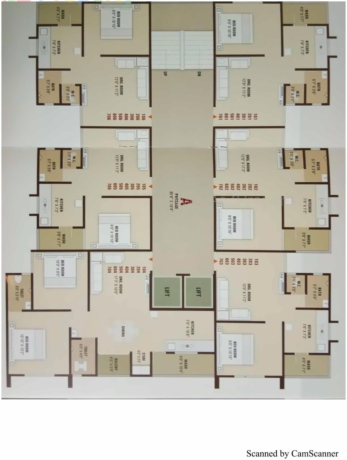 Layout of real estate project Pratishtha Heights located at Hanspura, Ahmedabad, Gujarat