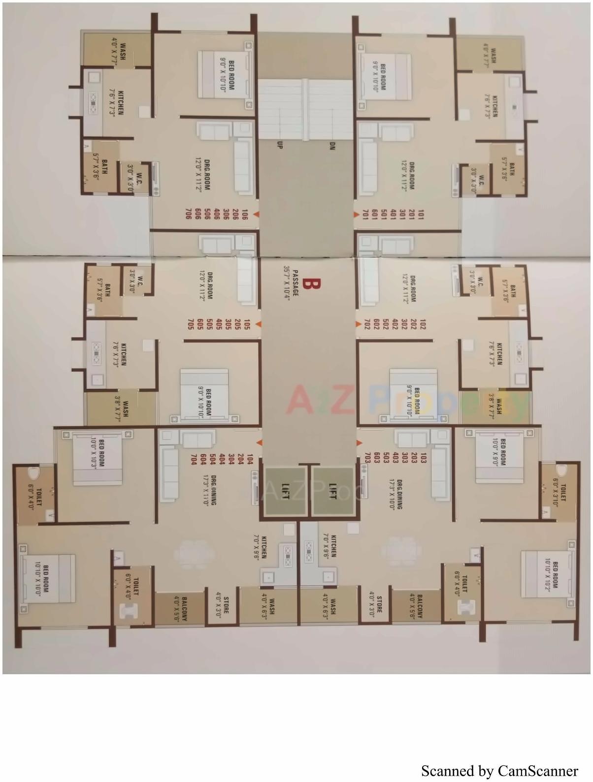 Layout of real estate project Pratishtha Heights located at Hanspura, Ahmedabad, Gujarat