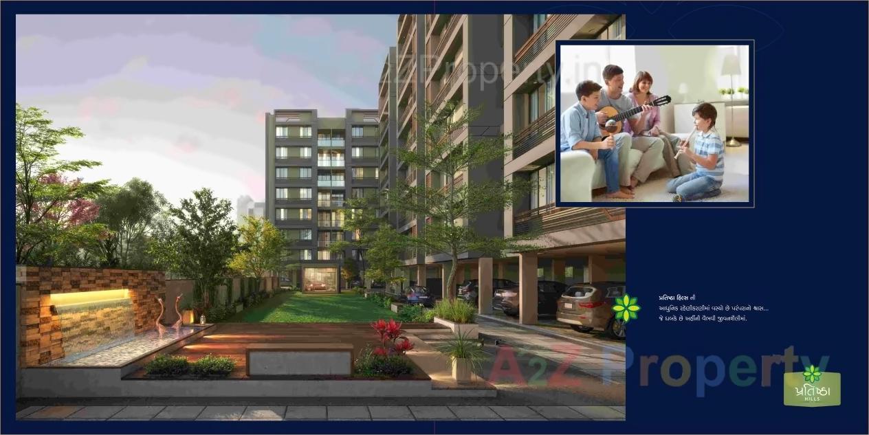 3D Elevation of real estate project Pratishtha Hills located at Hanspura, Ahmedabad, Gujarat