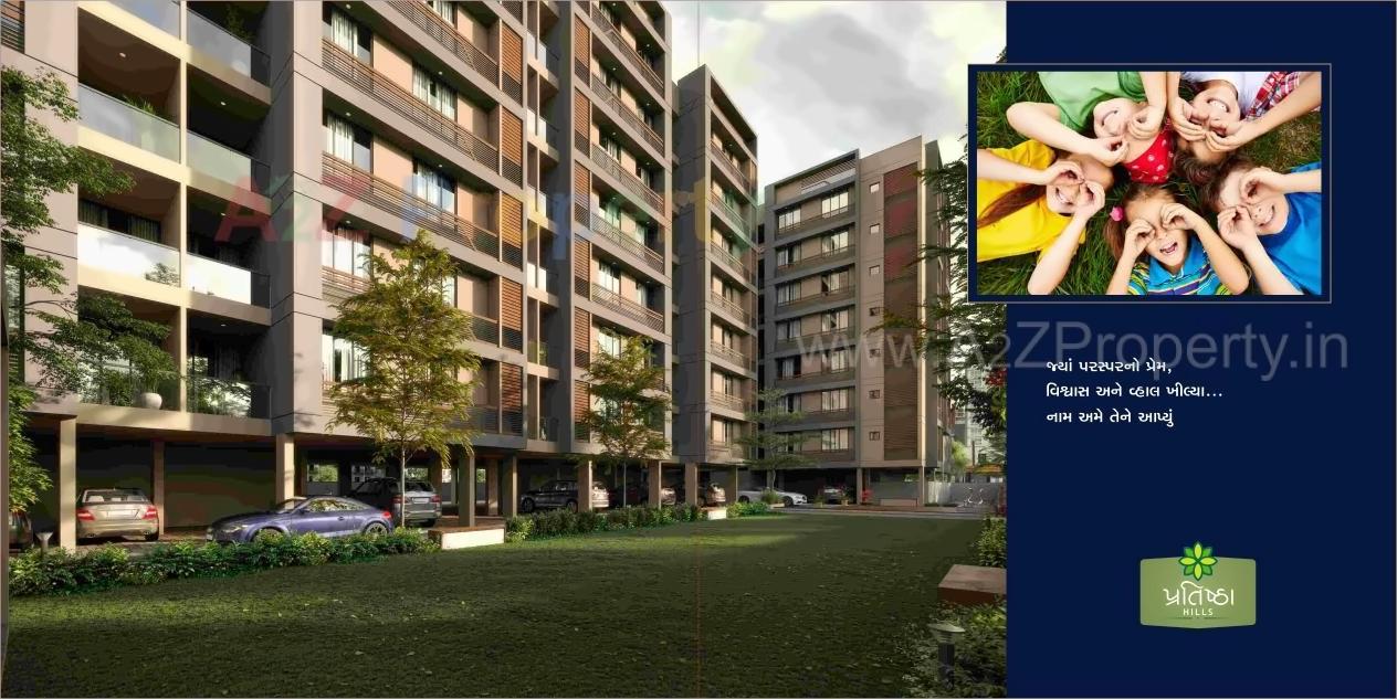 3D Elevation of real estate project Pratishtha Hills located at Hanspura, Ahmedabad, Gujarat