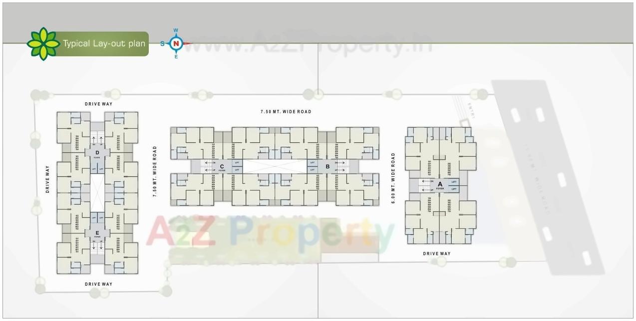 Layout of real estate project Pratishtha Hills located at Hanspura, Ahmedabad, Gujarat