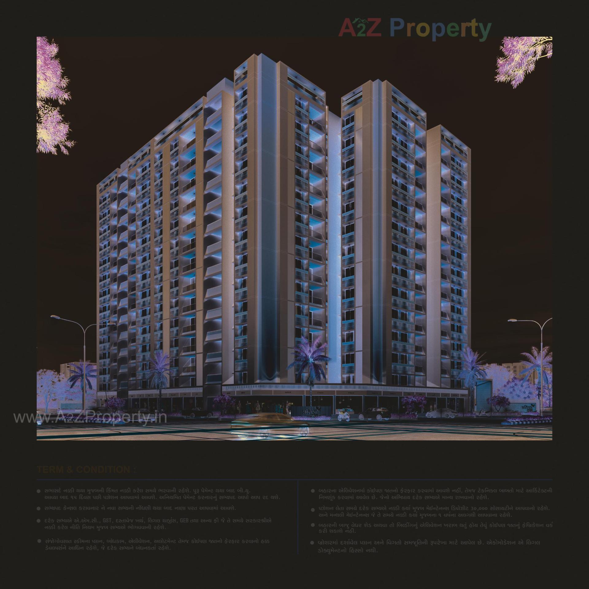 3D Elevation of real estate project Pratishtha Icon located at Hanspura, Ahmedabad, Gujarat