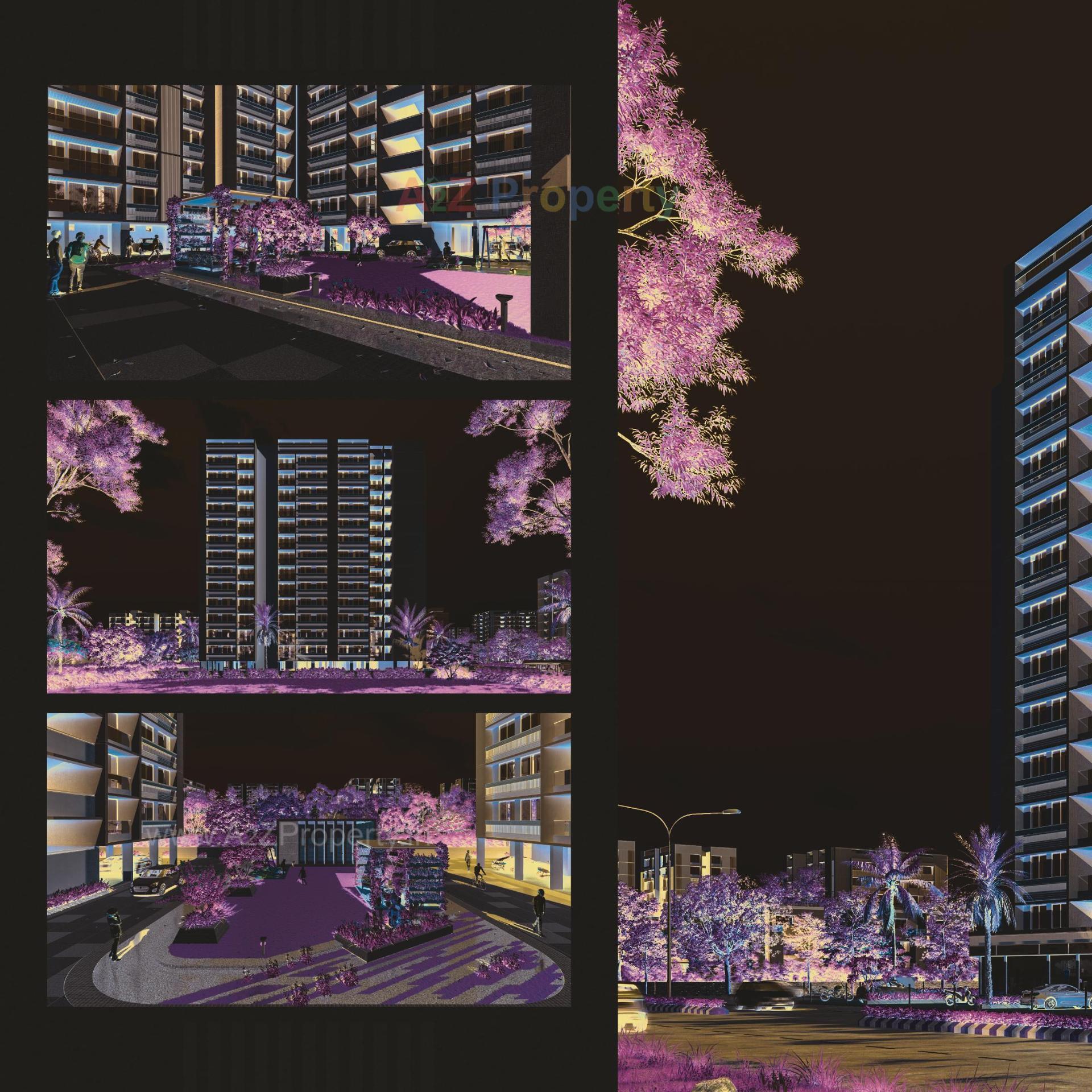 3D Elevation of real estate project Pratishtha Icon located at Hanspura, Ahmedabad, Gujarat
