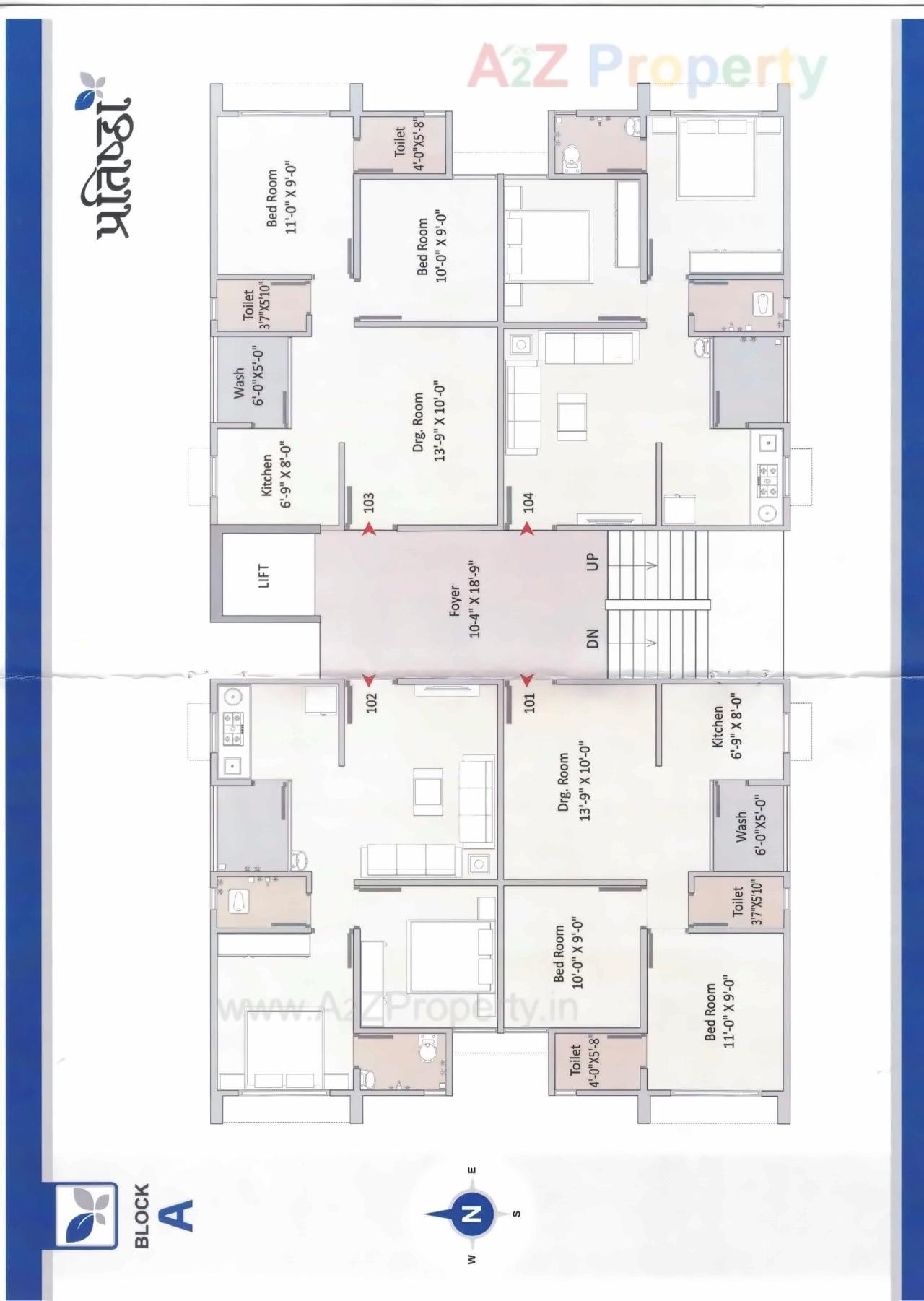 Layout of real estate project Pratishtha Sky located at Naroda, Ahmedabad, Gujarat