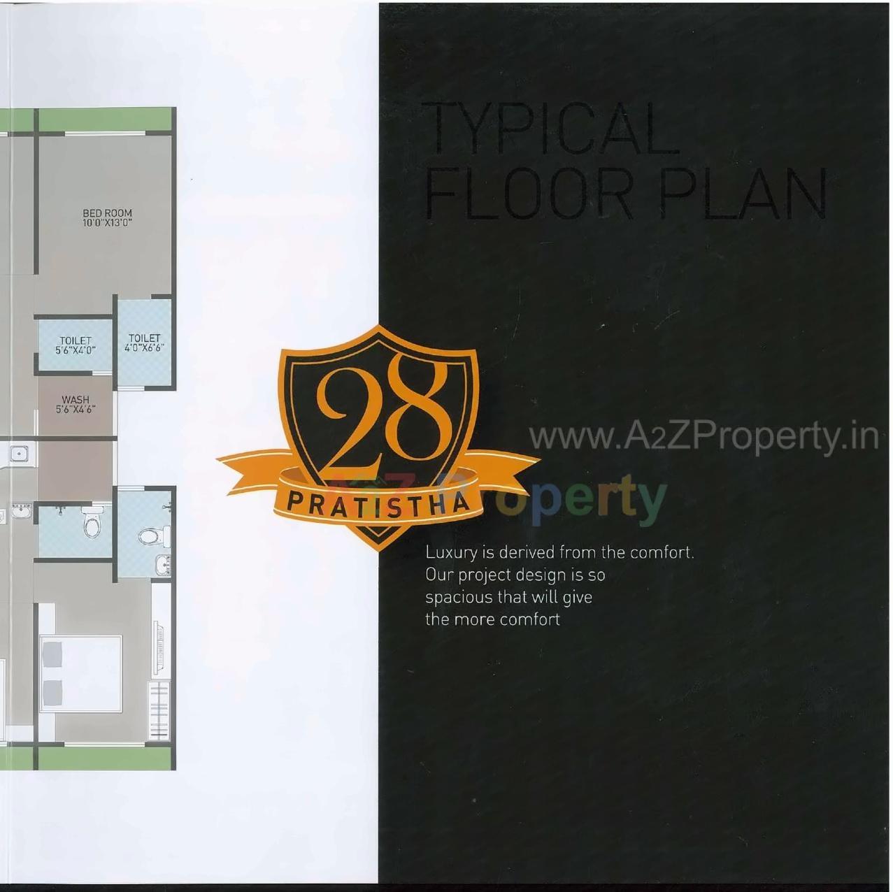Layout of real estate project Pratistha located at Maninagar, Ahmedabad, Gujarat
