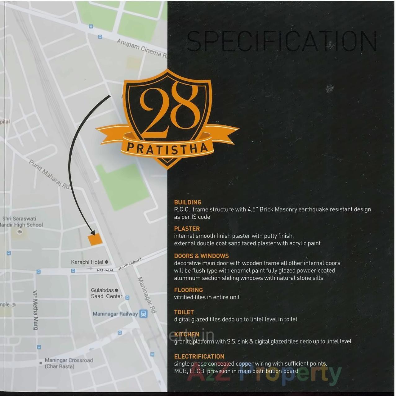  of real estate project Pratistha located at Maninagar, Ahmedabad, Gujarat