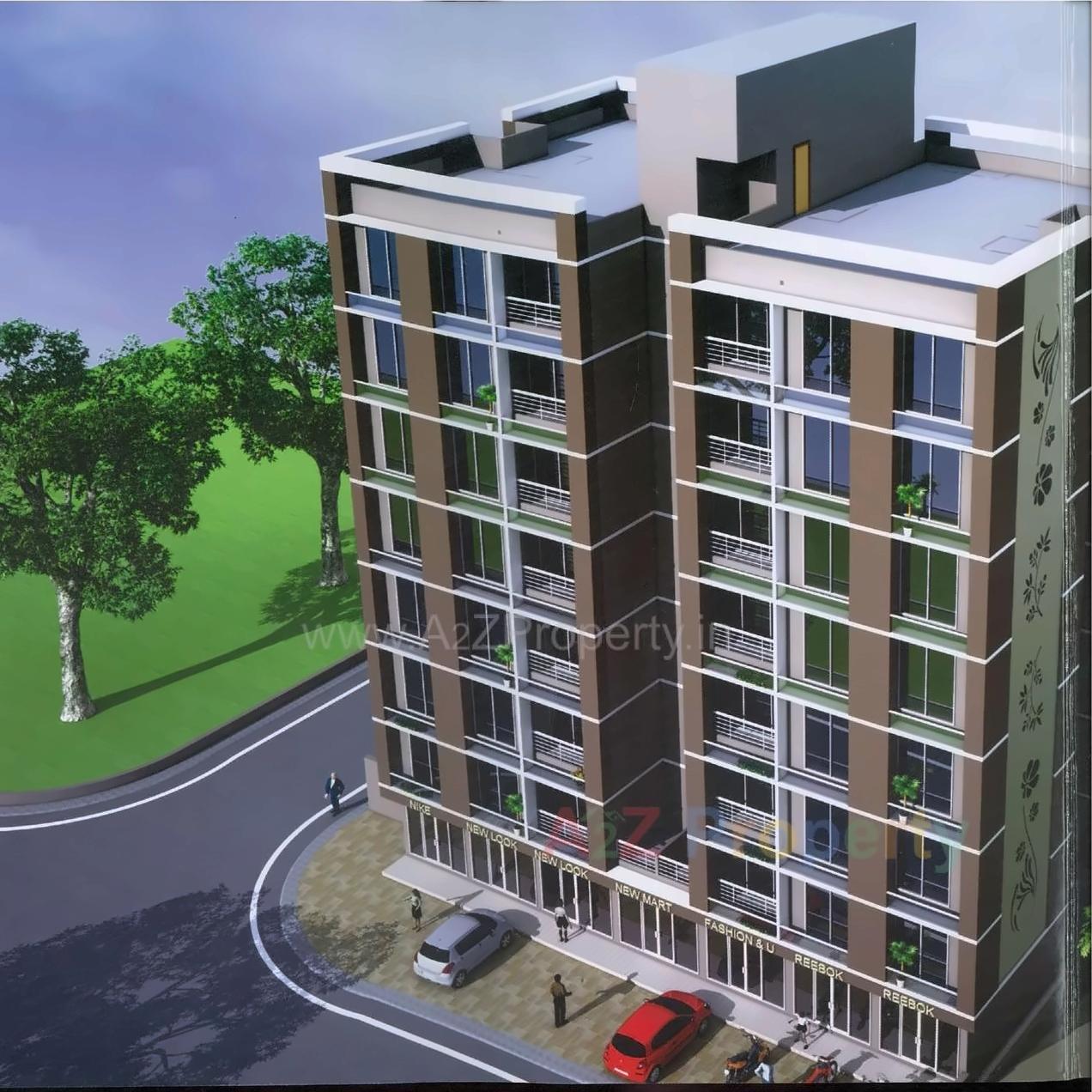 3D Elevation of real estate project Pratistha located at Maninagar, Ahmedabad, Gujarat