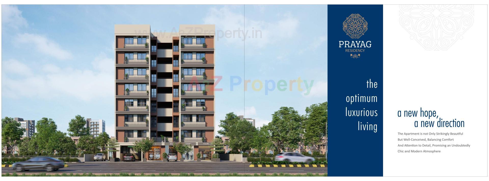 3D Elevation of real estate project Prayag Residency located at Vinzol, Ahmedabad, Gujarat