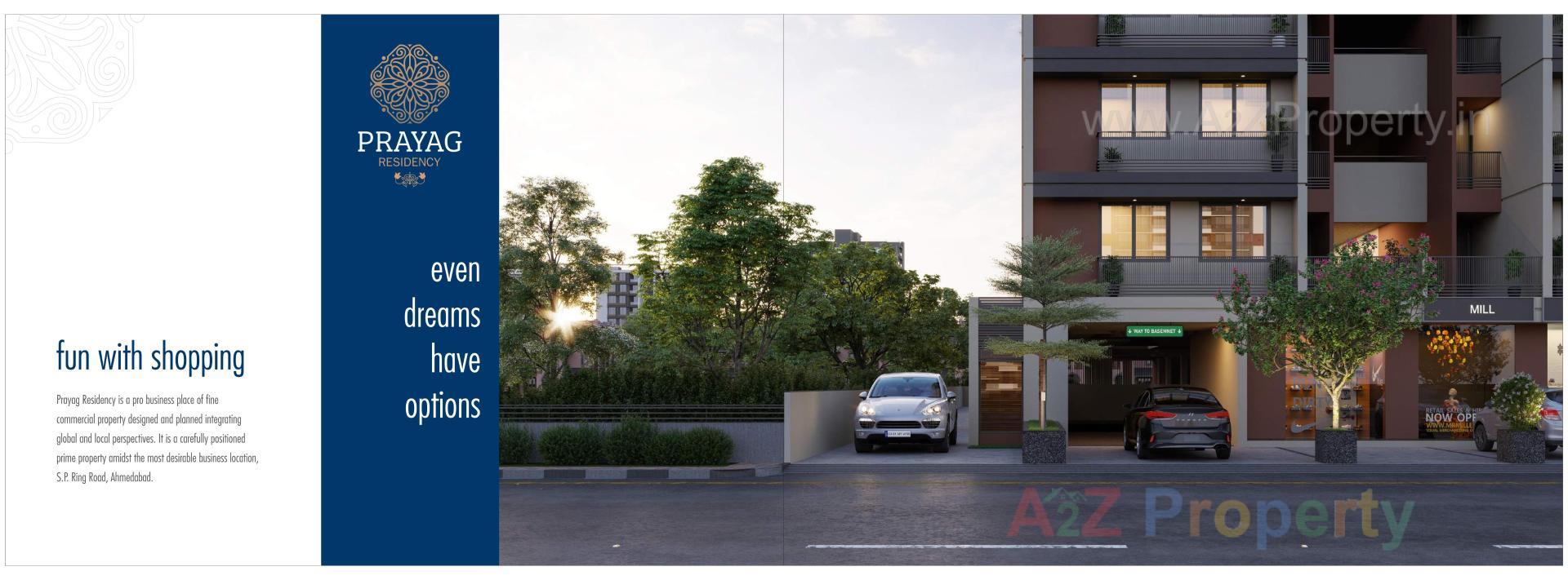 3D Elevation of real estate project Prayag Residency located at Vinzol, Ahmedabad, Gujarat