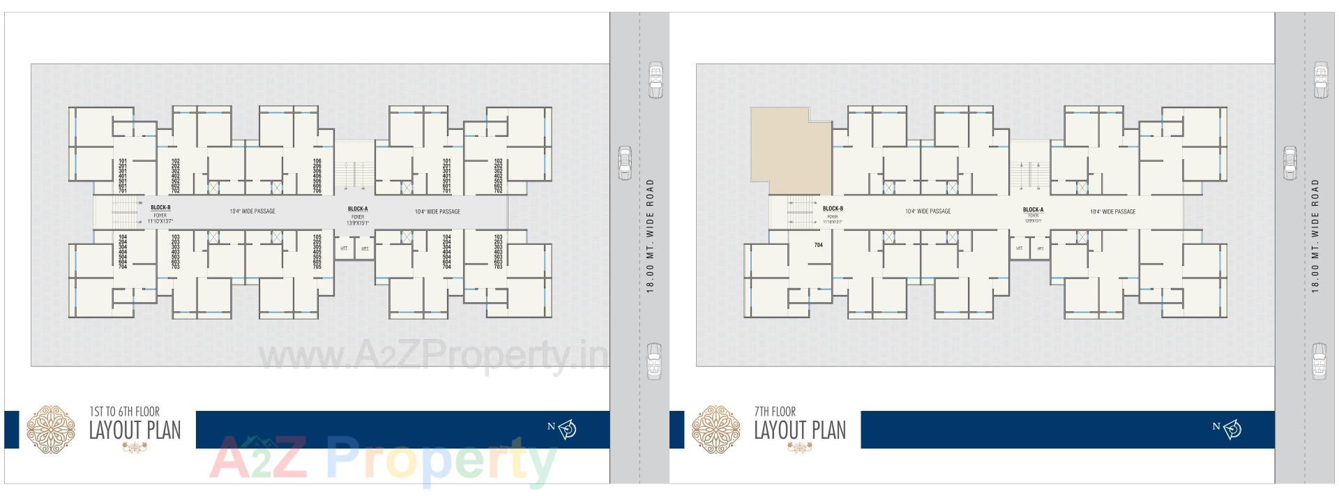 Layout of real estate project Prayag Residency located at Vinzol, Ahmedabad, Gujarat
