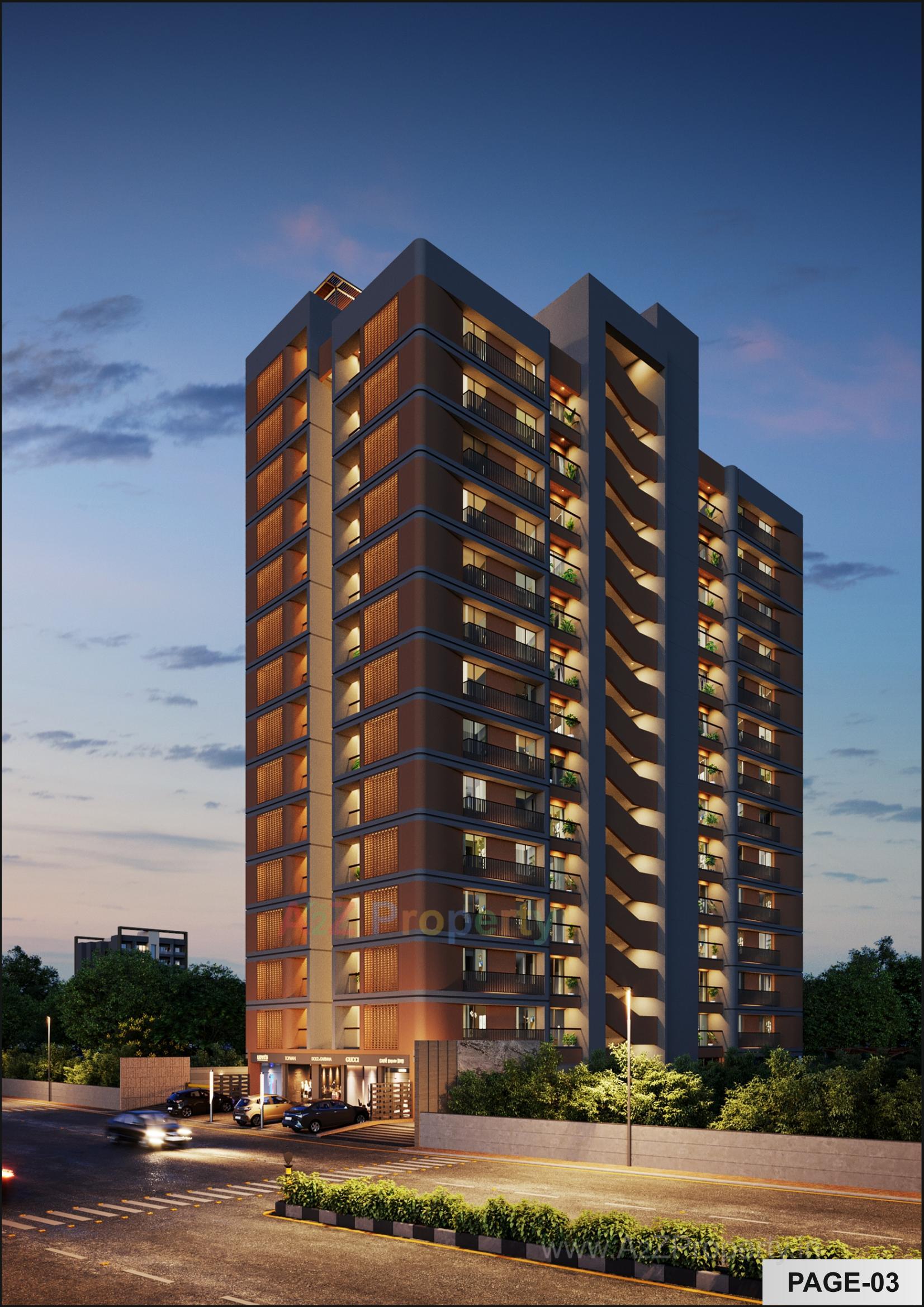 3D Elevation of real estate project Prayasam located at Bhadaj, Ahmedabad, Gujarat