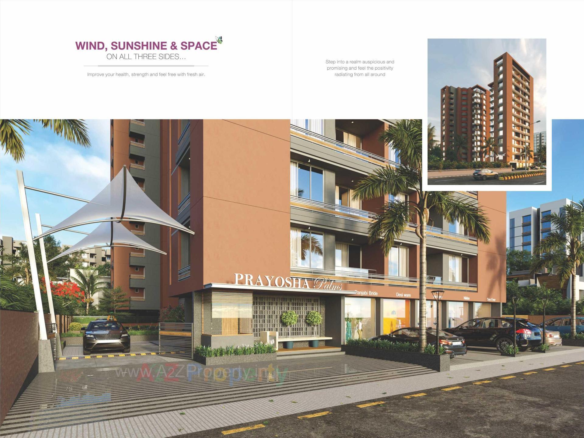 3D Elevation of real estate project Prayosha Palms located at Vastral, Ahmedabad, Gujarat