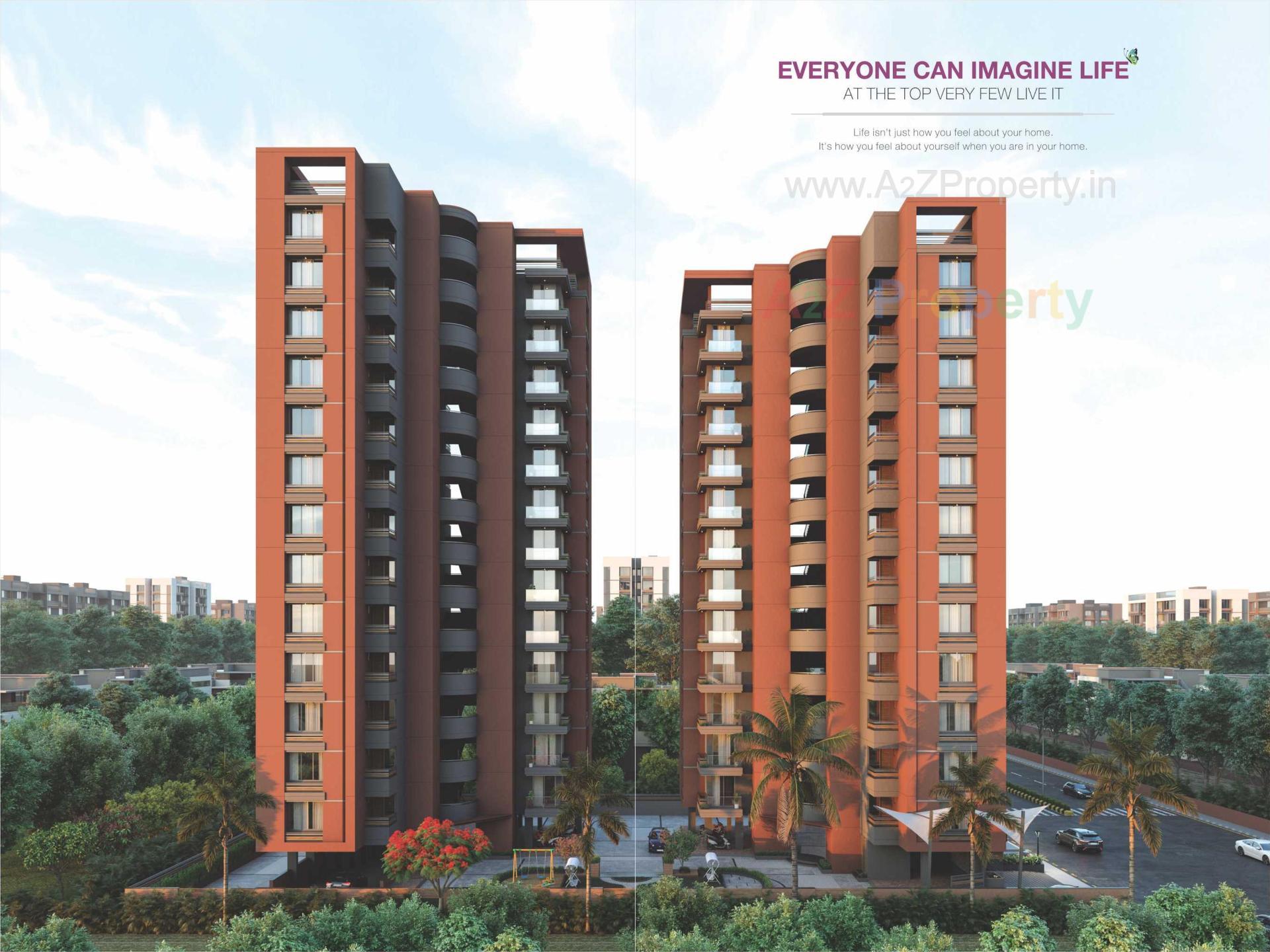 3D Elevation of real estate project Prayosha Palms located at Vastral, Ahmedabad, Gujarat