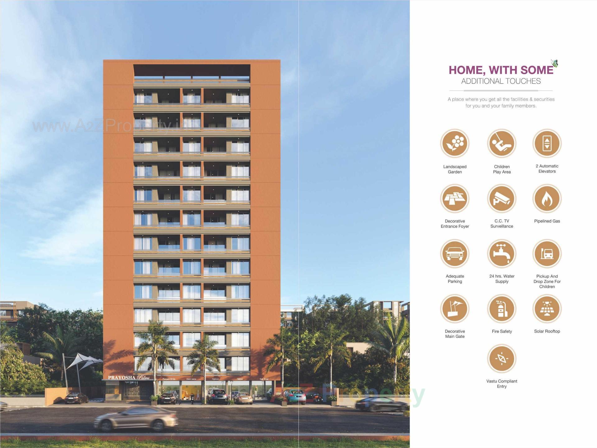 3D Elevation of real estate project Prayosha Palms located at Vastral, Ahmedabad, Gujarat