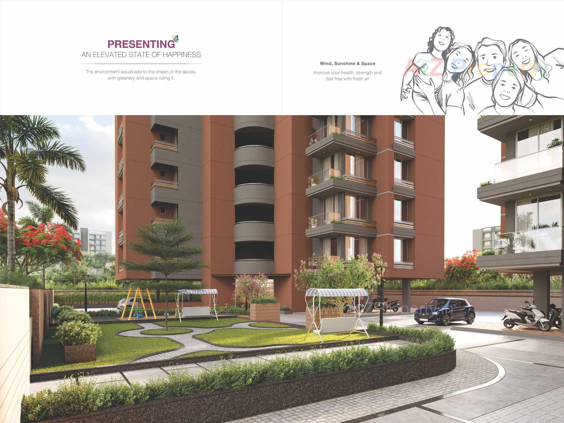 3D Elevation of real estate project Prayosha Palms located at Vastral, Ahmedabad, Gujarat