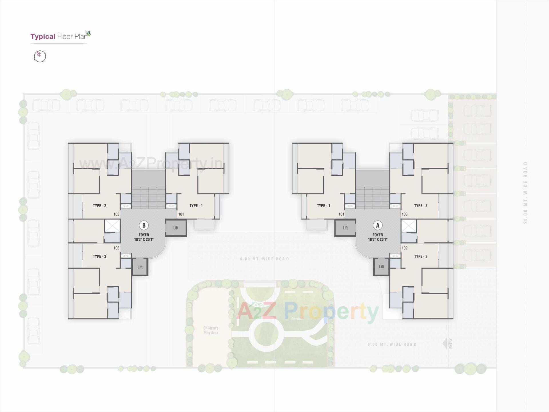 Layout of real estate project Prayosha Palms located at Vastral, Ahmedabad, Gujarat