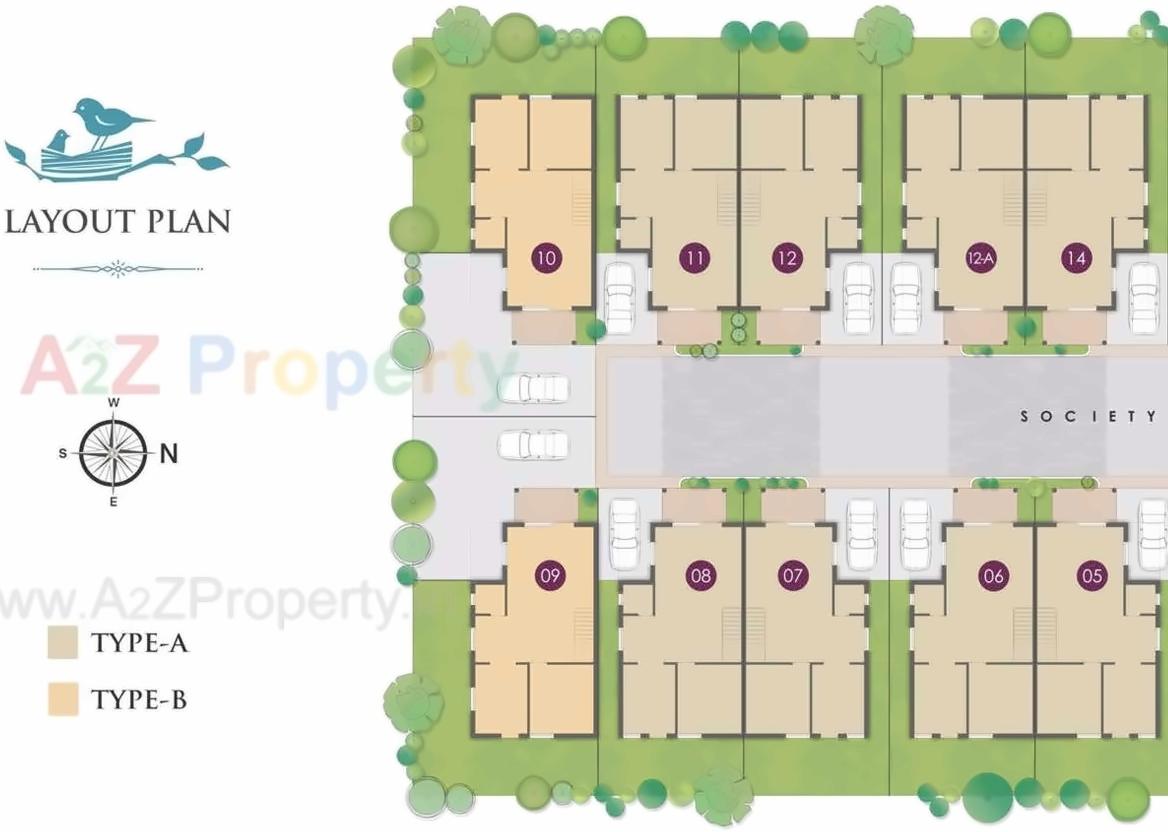 Layout of real estate project Pride Heritage located at Khodiyar, Ahmedabad, Gujarat