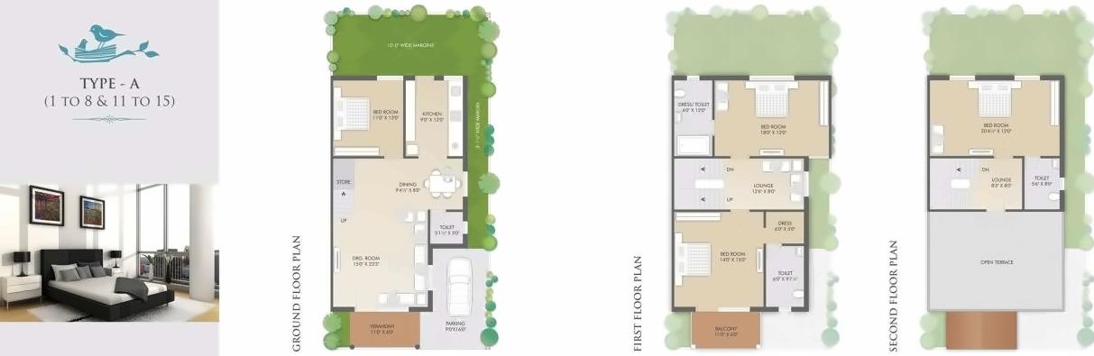 Layout of real estate project Pride Heritage located at Khodiyar, Ahmedabad, Gujarat