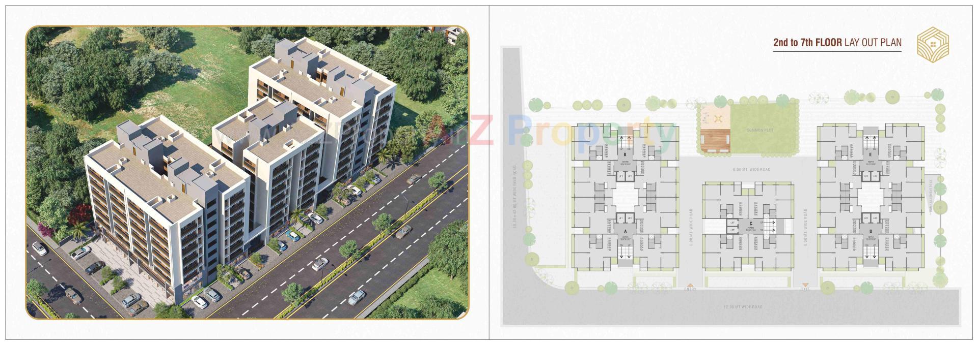 Layout of real estate project Prime Elegance located at Hathijan, Ahmedabad, Gujarat