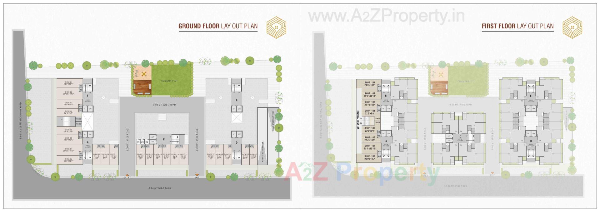 Layout of real estate project Prime Elegance located at Hathijan, Ahmedabad, Gujarat