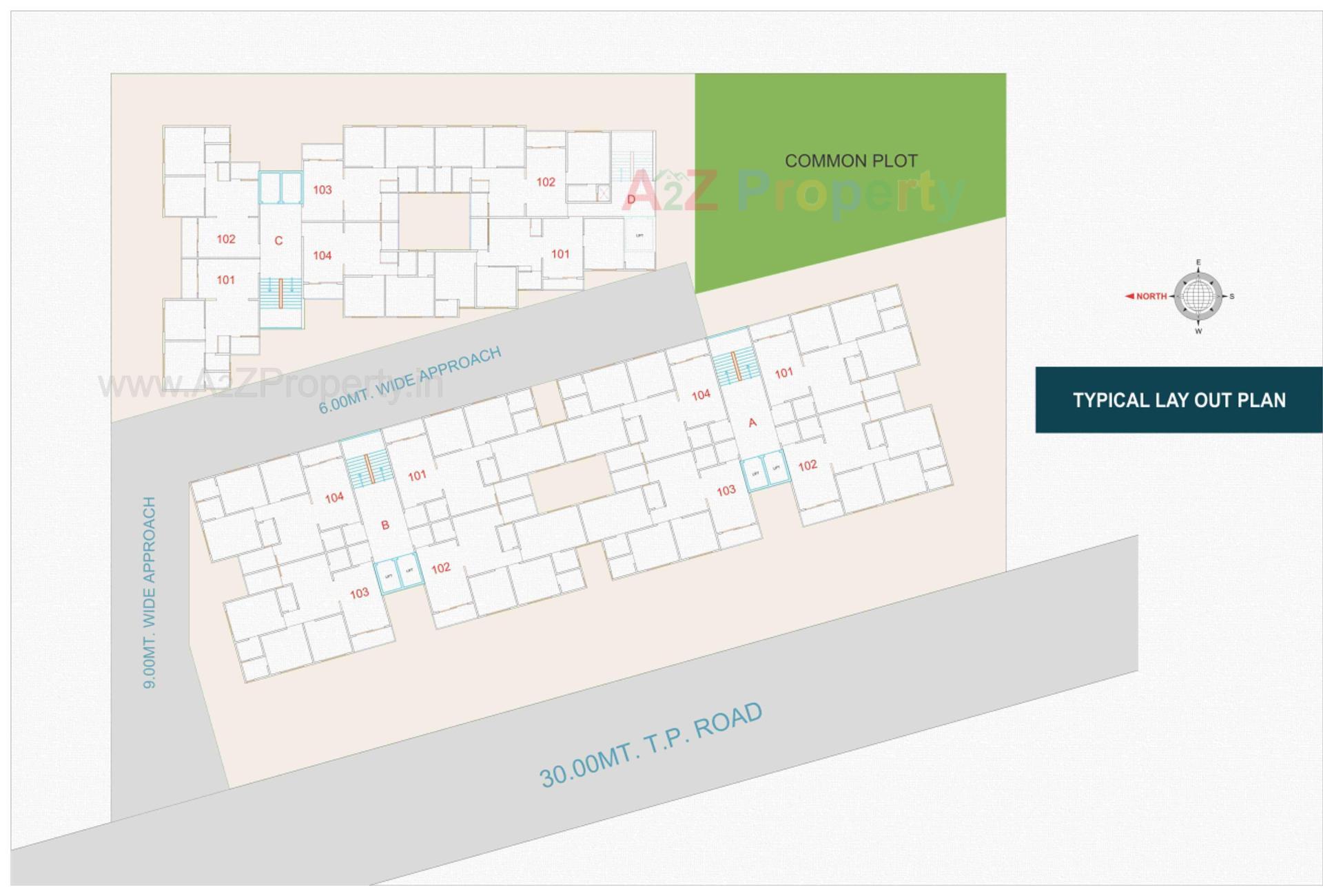 Layout of real estate project Prime Hill located at Ahmedabad, Ahmedabad, Gujarat