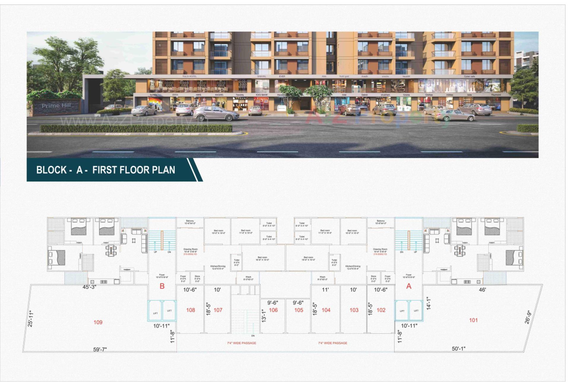 Layout of real estate project Prime Hill located at Ahmedabad, Ahmedabad, Gujarat