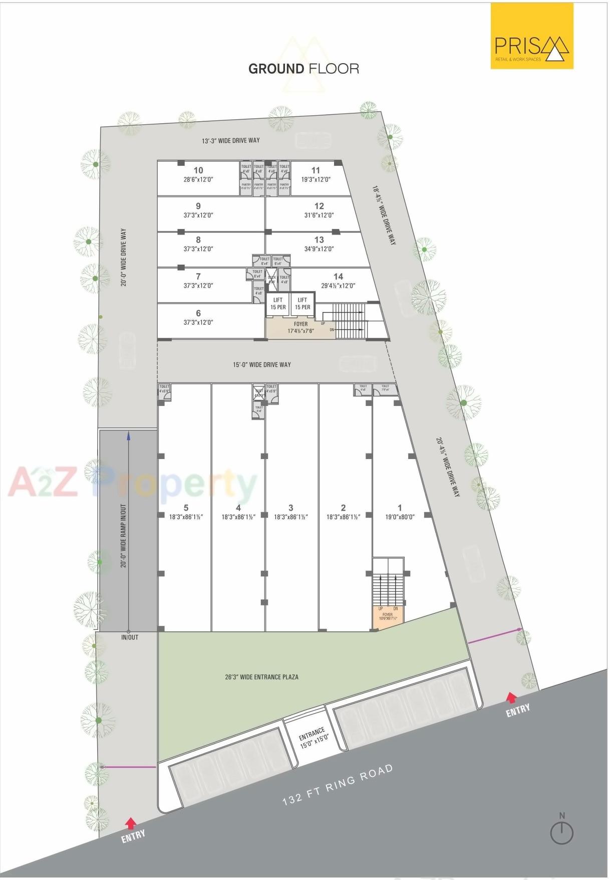 Layout of real estate project Prism located at Danilimda, Ahmedabad, Gujarat