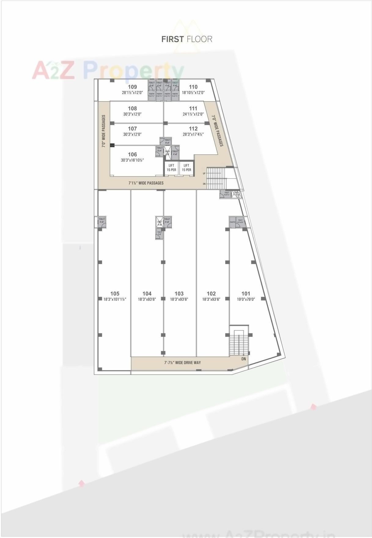 Layout of real estate project Prism located at Danilimda, Ahmedabad, Gujarat