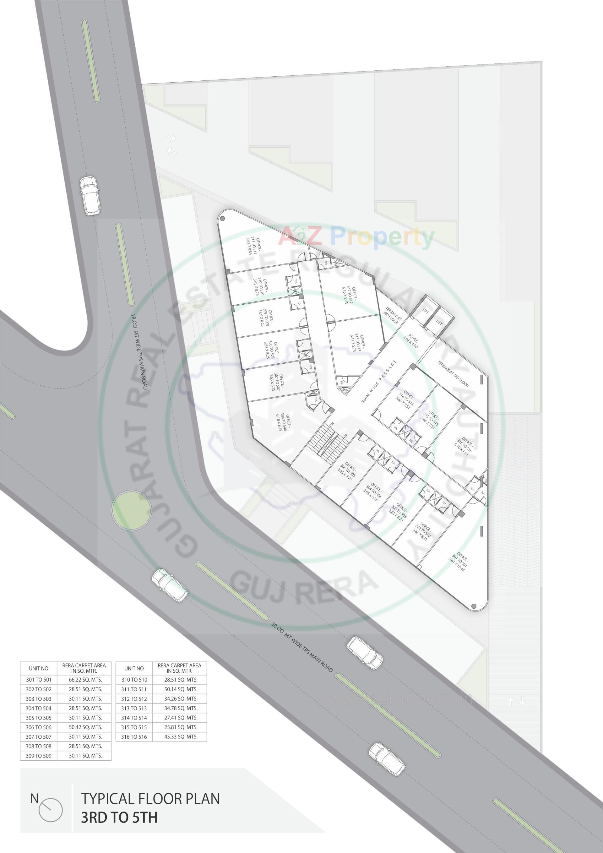 Layout of real estate project Profit located at Khodiyar, Ahmedabad, Gujarat