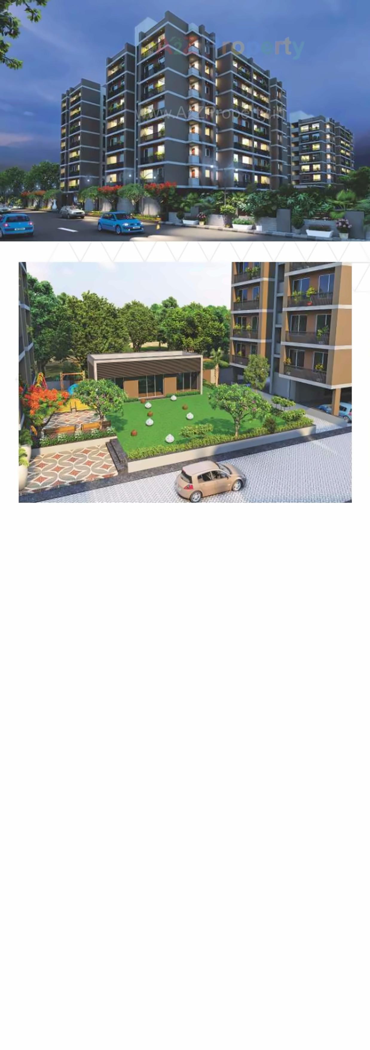 3D Elevation of real estate project Pushkar Elegance located at Isanpur, Ahmedabad, Gujarat