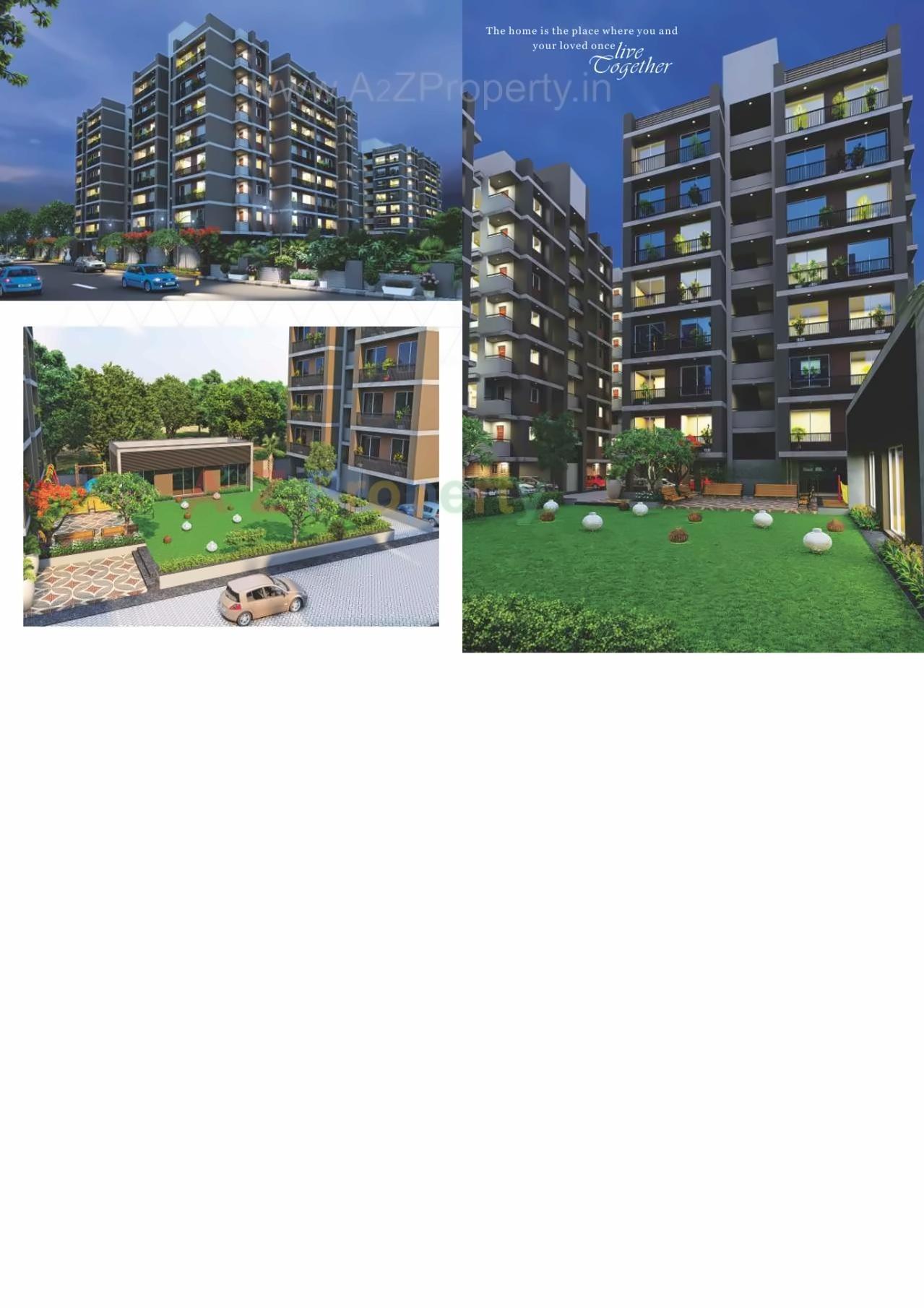 3D Elevation of real estate project Pushkar Elegance located at Isanpur, Ahmedabad, Gujarat