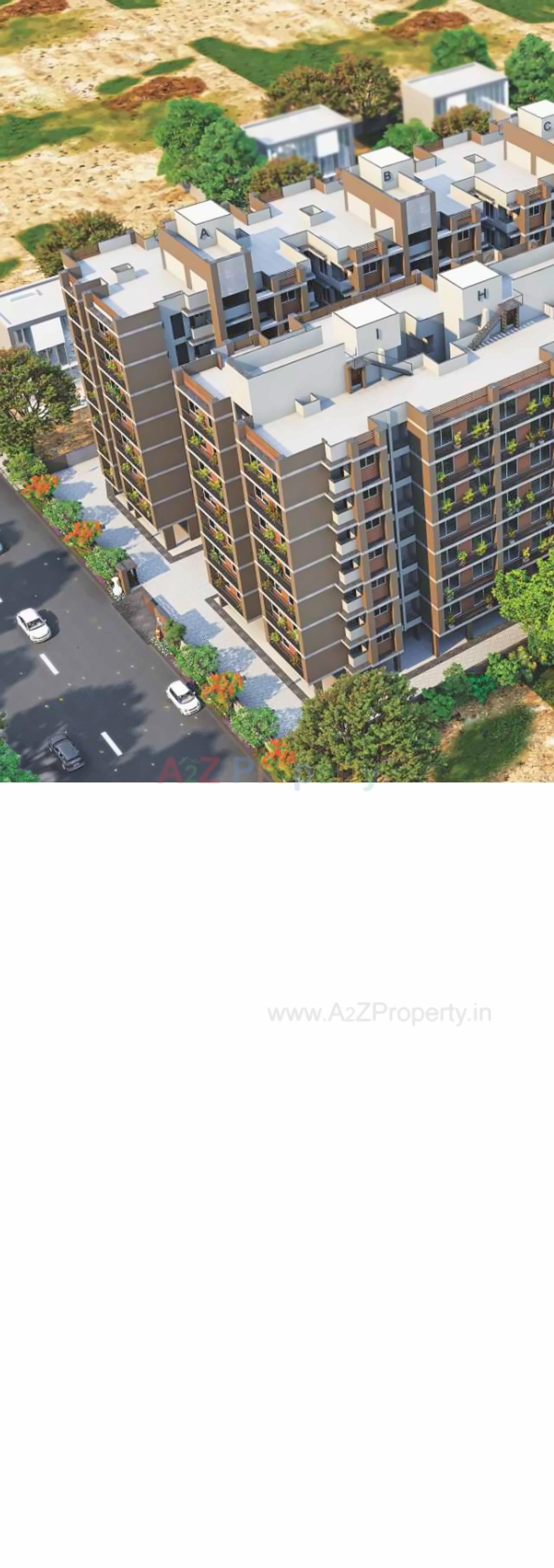 3D Elevation of real estate project Pushkar Elegance located at Isanpur, Ahmedabad, Gujarat