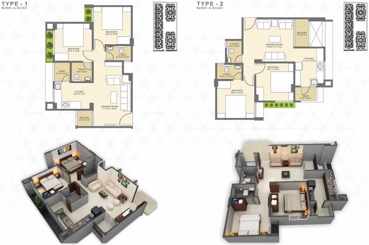 Layout of real estate project Pushkar Elegance located at Isanpur, Ahmedabad, Gujarat